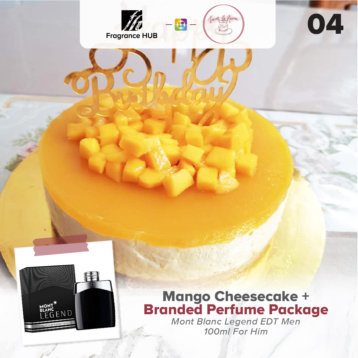 Mango Cheesecake + Fragrance Hub Branded Perfume (By: Sweet Haven from KL)