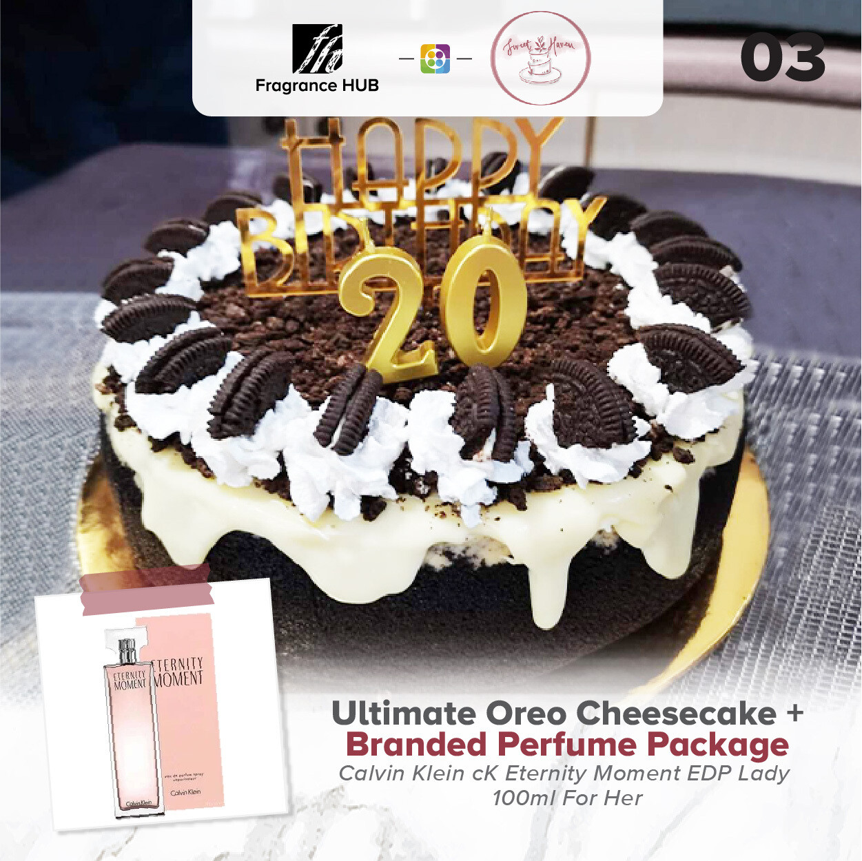 Ultimate Oreo Cheesecake + Fragrance Hub Branded Perfume (By: Sweet Haven from KL)