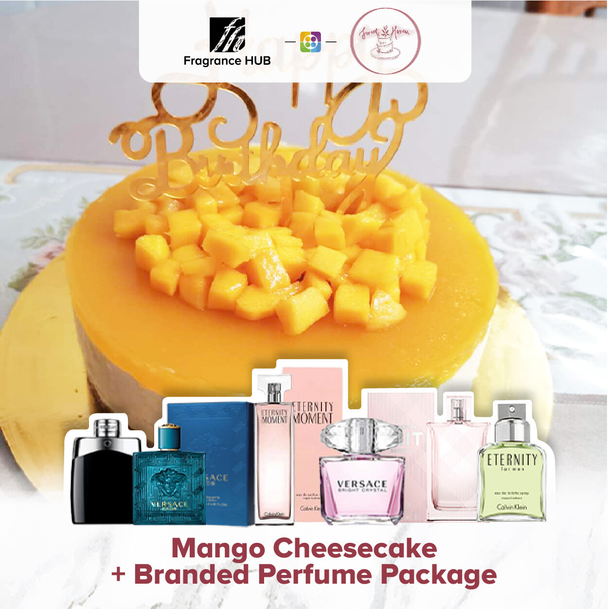 Mango Cheesecake + Fragrance Hub Branded Perfume (By: Sweet Haven from KL)