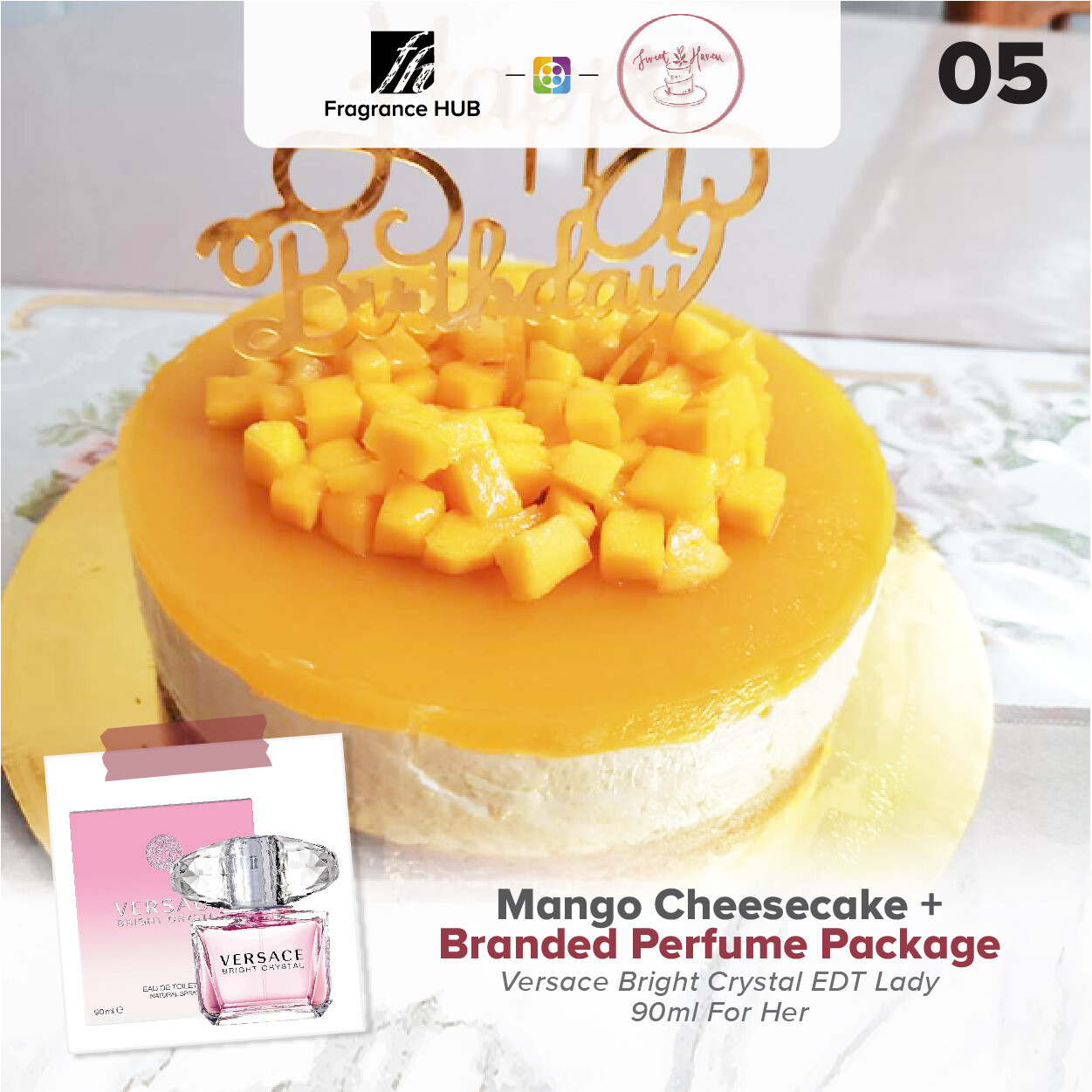 Mango Cheesecake + Fragrance Hub Branded Perfume (By: Sweet Haven from KL)