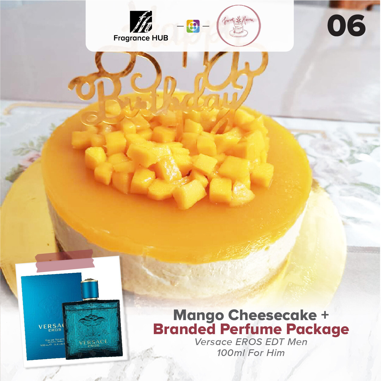 Mango Cheesecake + Fragrance Hub Branded Perfume (By: Sweet Haven from KL)