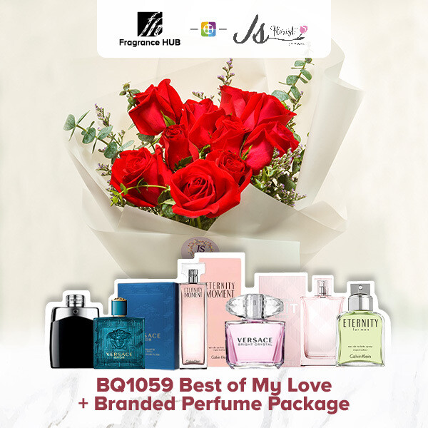 BQ1059 Best of My Love Flower Bouquet + Fragrance Hub Branded Perfume (By: JS Florist from Damansara)
