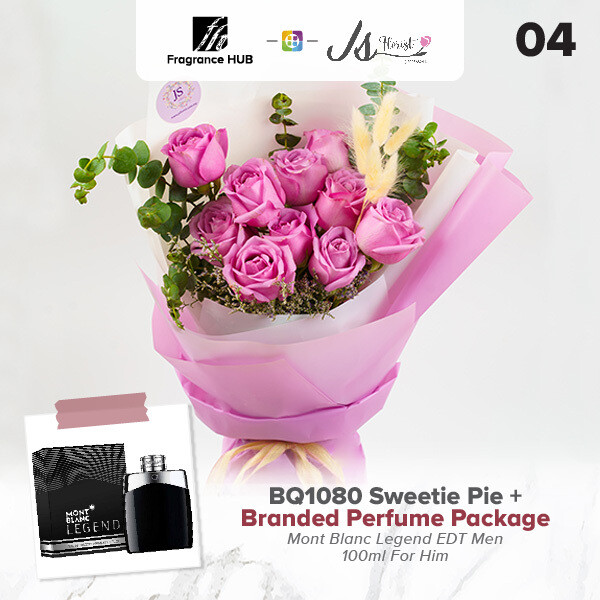 BQ1080 Sweetie Pie Flower Bouquet + Fragrance Hub Branded Perfume (By: JS Florist from Damansara)