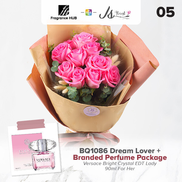 BQ1086 Dream Lover Flower Bouquet + Fragrance Hub Branded Perfume (By: JS Florist from Damansara)