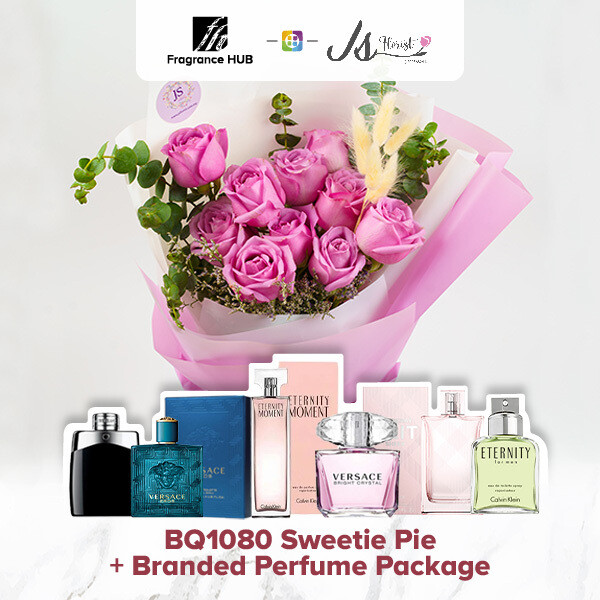 BQ1080 Sweetie Pie Flower Bouquet + Fragrance Hub Branded Perfume (By: JS Florist from Damansara)
