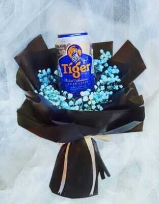 Blue Baby Breath With Tiger Beer Bouquet (By: Wistaria Florist from Sibu)