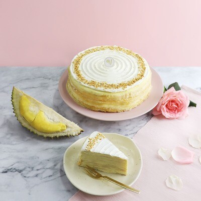 Musang King Durian Mille Crepe Cake (By: Yippii Gift Cake from Kuala Lumpur)