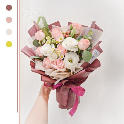 Pink Rose Bouquet (By: iiFlorist from Cheras)