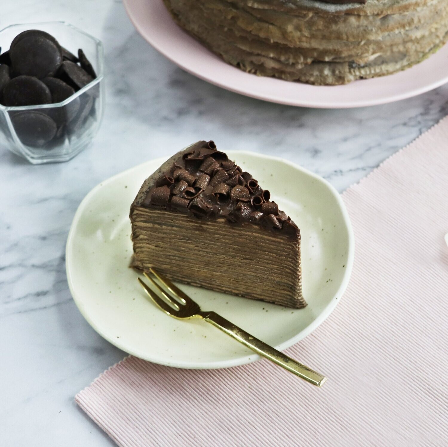 Dark Chocolate Mille Crepe Cake (By: Yippii Gift Cake from Kuala Lumpur)
