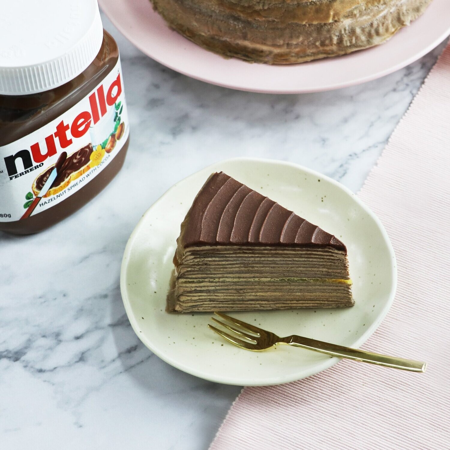 Nutella Banana Mille Crepe Cake (By: Yippii Gift Cake from Kuala Lumpur)