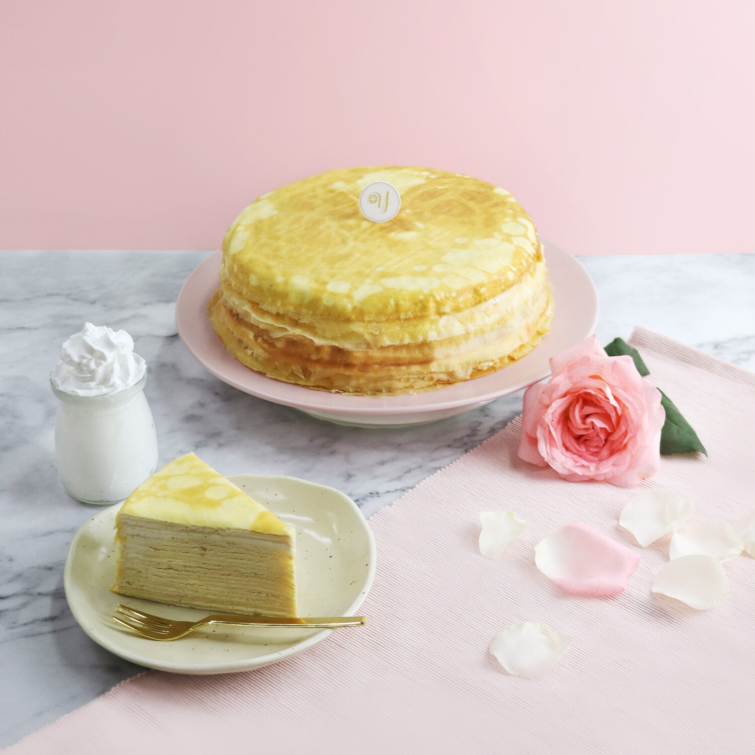 Vanilla Mille Crepe Cake (By: Yippii Gift Cake from Kuala Lumpur)
