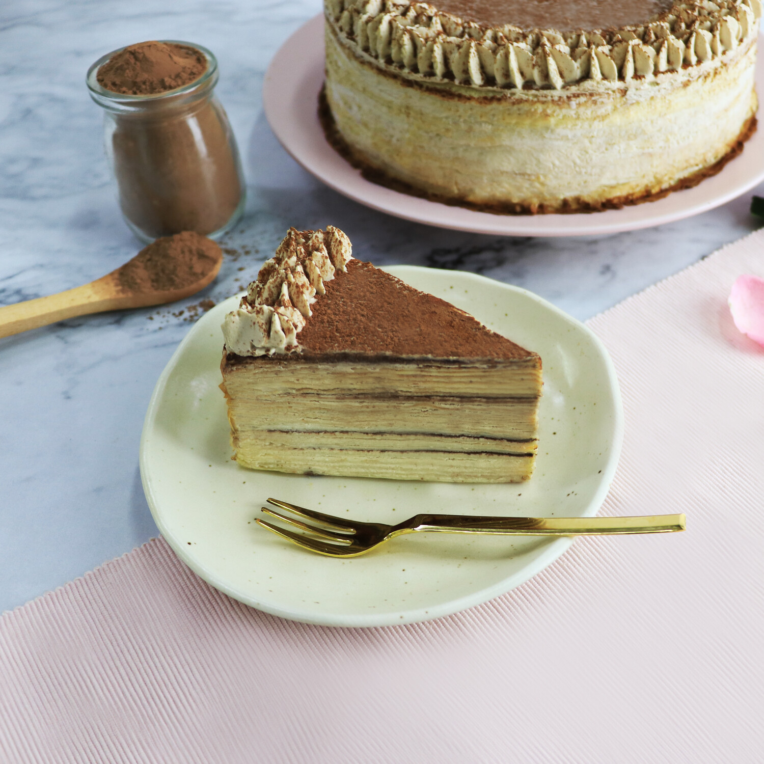 Tiramisu Mille Crepe Cake (By: Yippii Gift Cake from Kuala Lumpur)