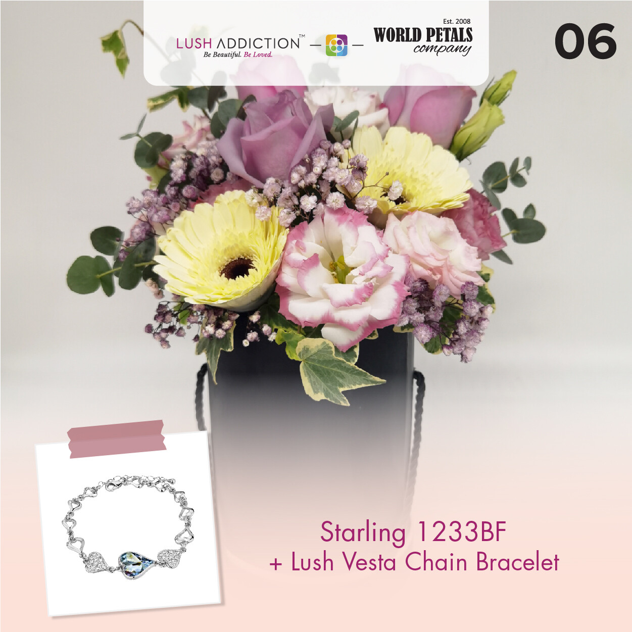 Starling + Lush Addiction Necklace (By: World Petals Florist from KL)