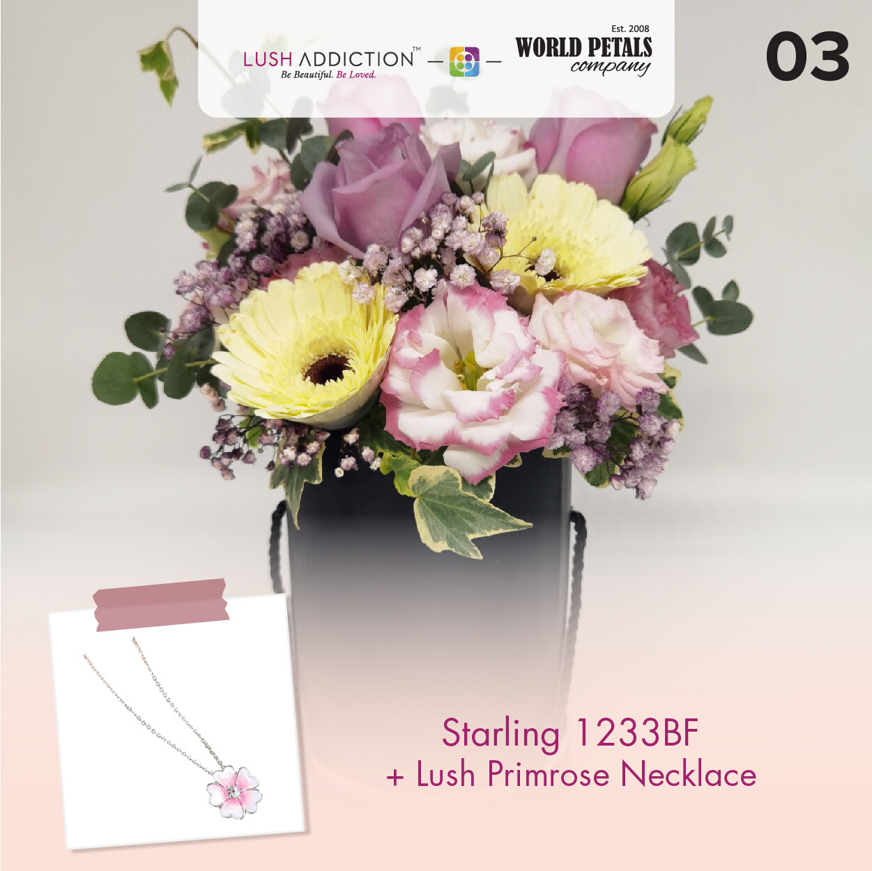 Starling + Lush Addiction Necklace (By: World Petals Florist from KL)