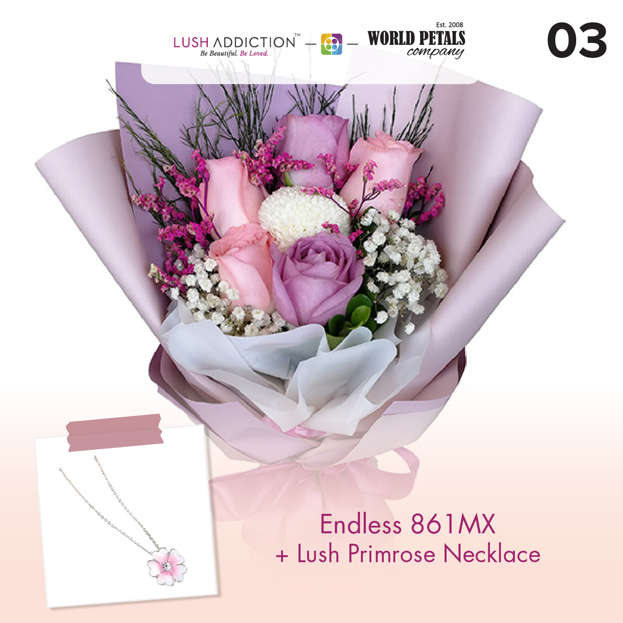 Endless + Lush Addiction Necklace (By: World Petals Florist from KL)