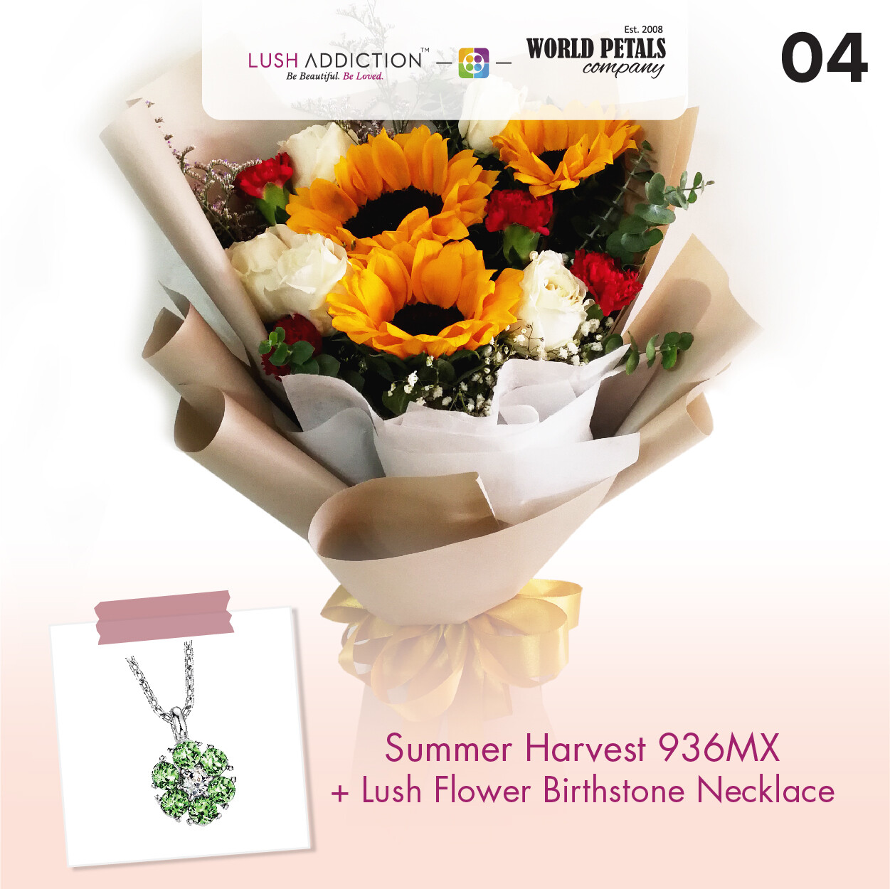 Summer Harvest + Lush Addiction Necklace (By: World Petals Florist from KL)
