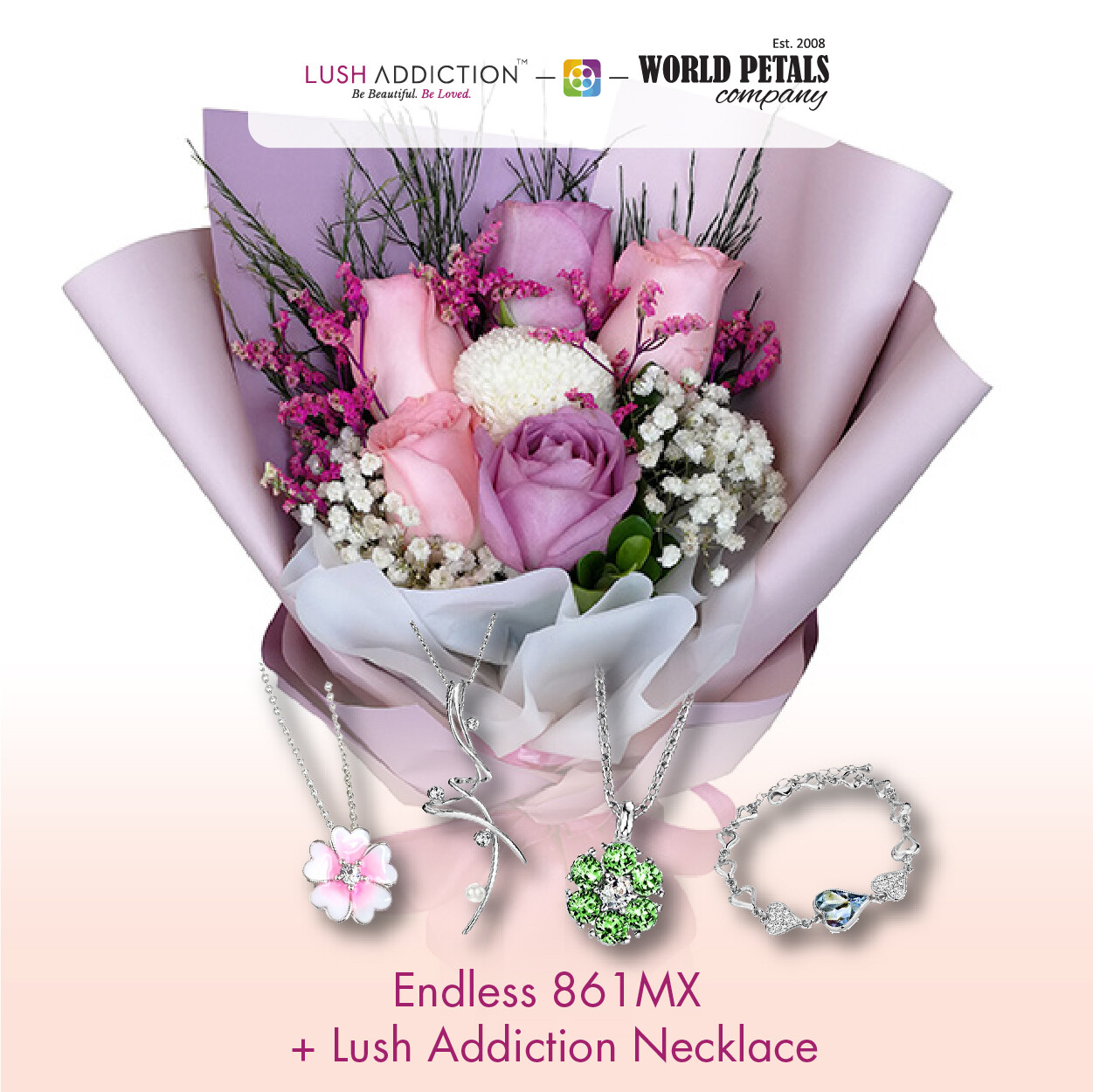 Endless + Lush Addiction Necklace (By: World Petals Florist from KL)