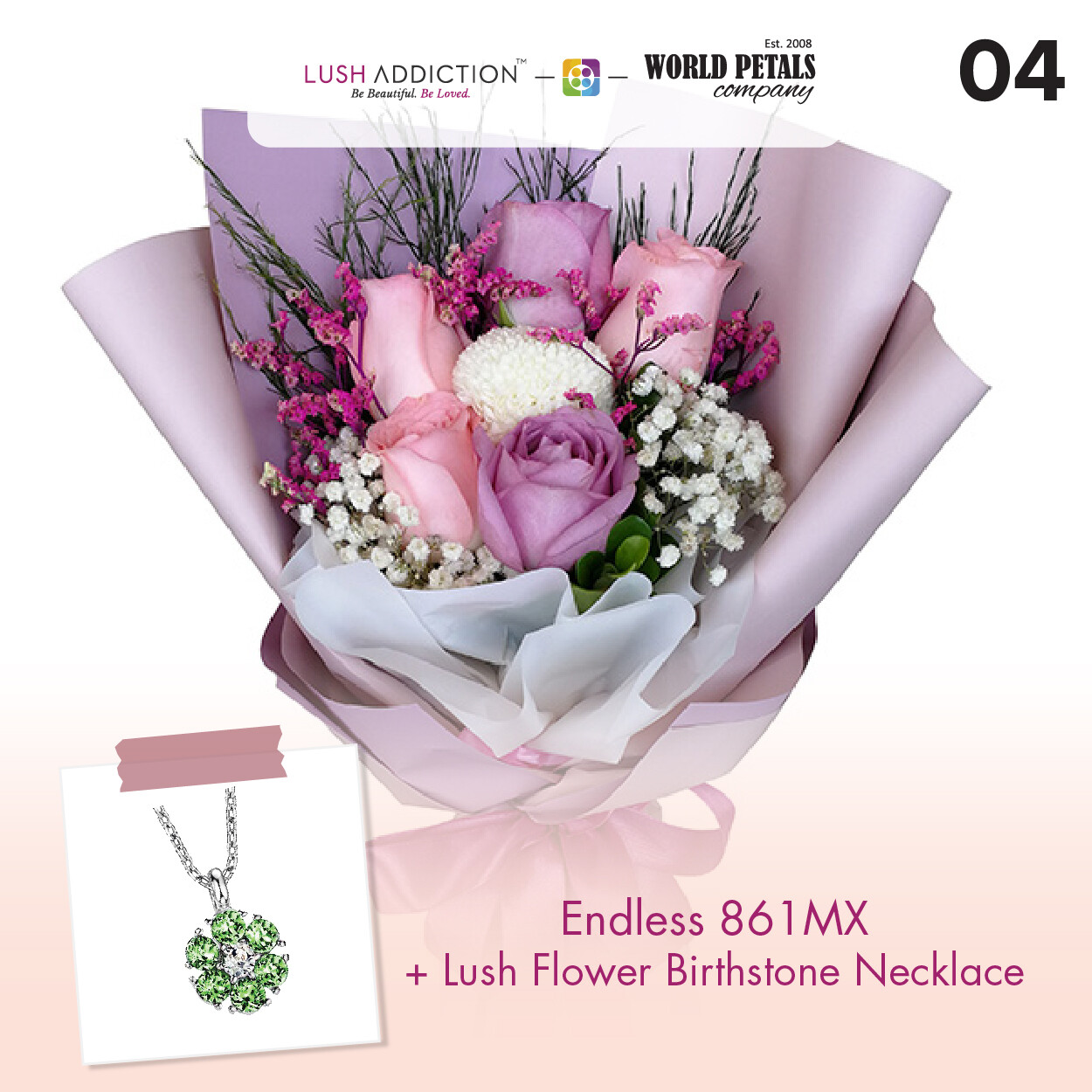 Endless + Lush Addiction Necklace (By: World Petals Florist from KL)