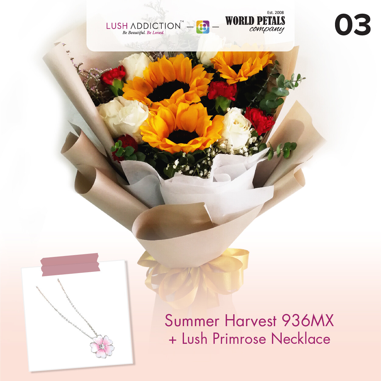 Summer Harvest + Lush Addiction Necklace (By: World Petals Florist from KL)
