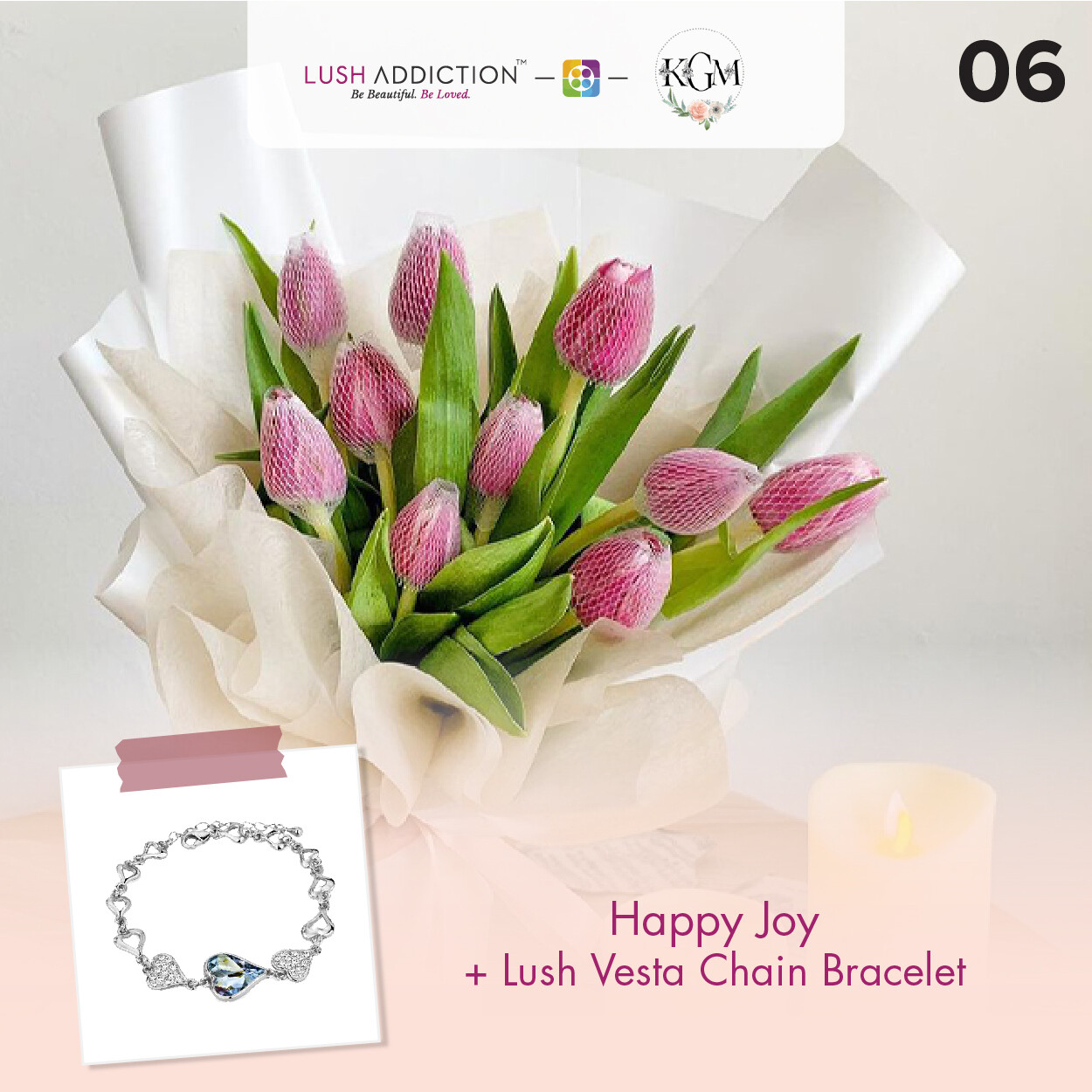 Happy Joy  + Lush Addiction Necklace (By: Keshwini Florist from KL