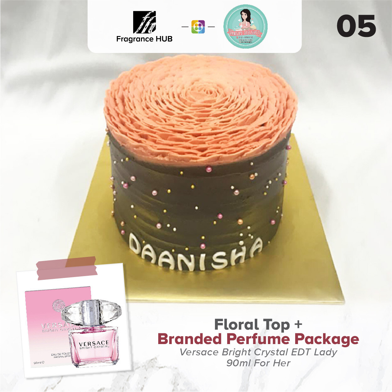 Floral Top + Fragrance Hub Branded Perfume (By: Danica&#39;s Delight from KL)