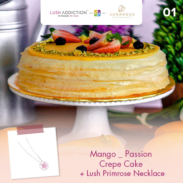 Mango &amp; Passion Crepe Cake + Lush Addiction Necklace (By: Junandus from KL)