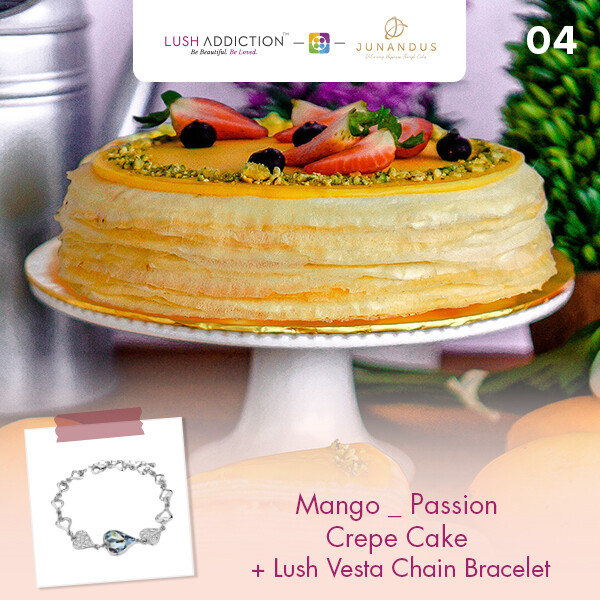 Mango &amp; Passion Crepe Cake + Lush Addiction Necklace (By: Junandus from KL)