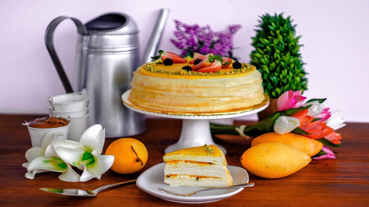 Mango &amp; Passion Crepe Cake (By: Junandus from KL)