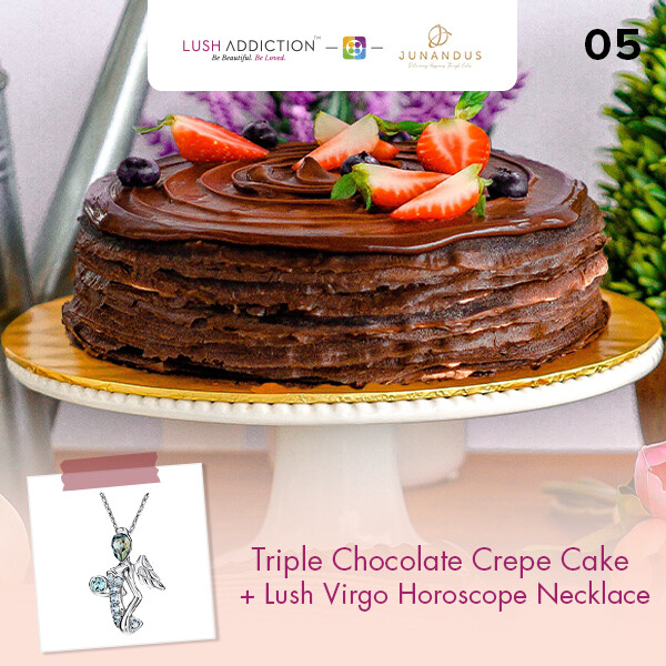 Triple Chocolate Crepe Cake + Lush Addiction Necklace (By: Junandus from KL)