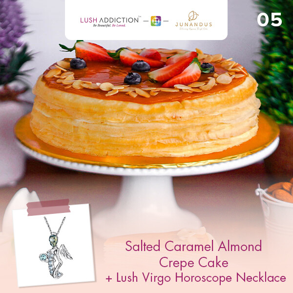 Salted Caramel Almond Crepe Cake + Lush Addiction Necklace (By: Junandus from KL)