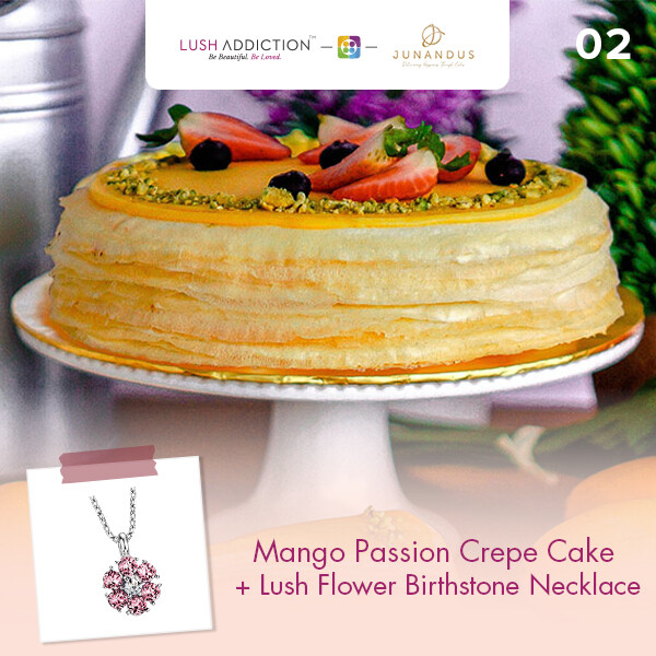 Mango &amp; Passion Crepe Cake + Lush Addiction Necklace (By: Junandus from KL)
