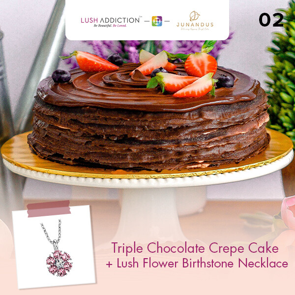 Triple Chocolate Crepe Cake + Lush Addiction Necklace (By: Junandus from KL)