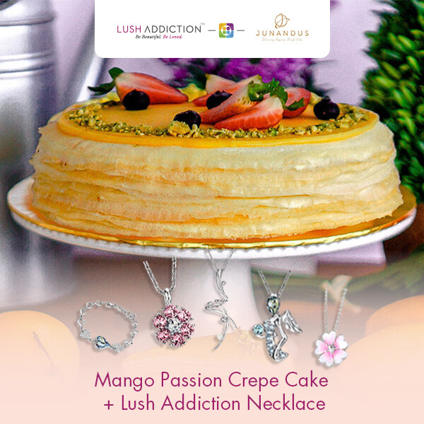 Mango & Passion Crepe Cake + Lush Addiction Necklace (By: Junandus from KL)