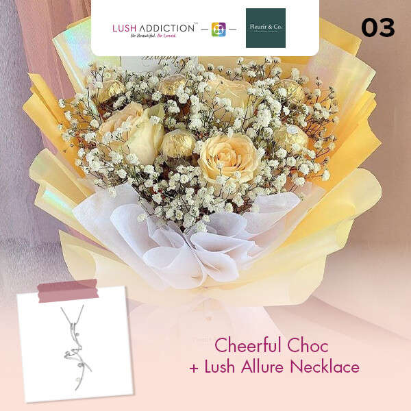 Cheerful Choc + Lush Addiction Necklace (By: Fleurir &amp; Co from Kuching)