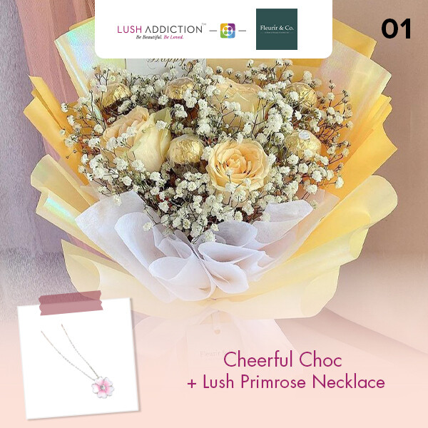 Cheerful Choc + Lush Addiction Necklace (By: Fleurir &amp; Co from Kuching)