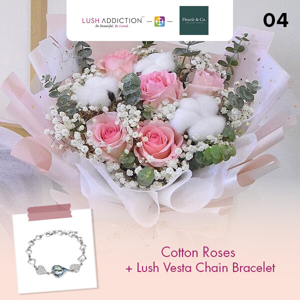 Cotton Roses + Lush Addiction Necklace (By: Fleurir &amp; Co from Kuching)