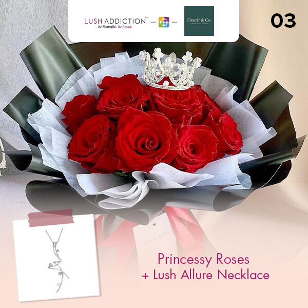 Princessy Roses + Lush Addiction Necklace (By: Fleurir &amp; Co from Kuching)