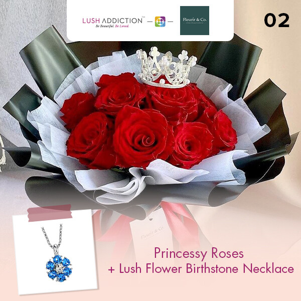 Princessy Roses + Lush Addiction Necklace (By: Fleurir &amp; Co from Kuching)