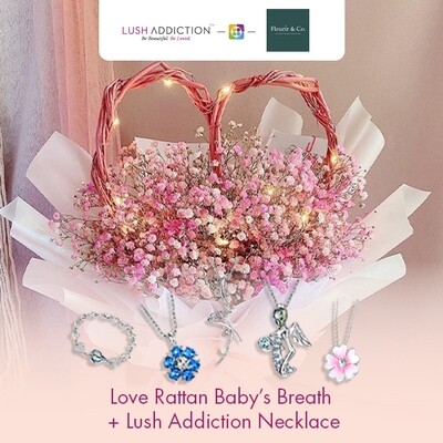 Love Rattan Baby’s Breath + Lush Addiction Necklace (By: Fleurir &amp; Co from Kuching)