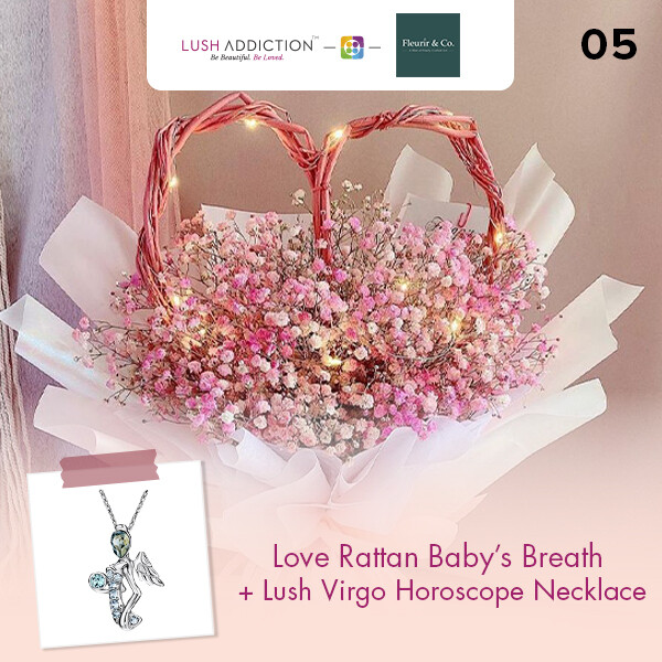 Love Rattan Baby’s Breath + Lush Addiction Necklace (By: Fleurir &amp; Co from Kuching)