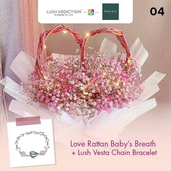 Love Rattan Baby’s Breath + Lush Addiction Necklace (By: Fleurir &amp; Co from Kuching)