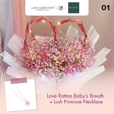 Love Rattan Baby’s Breath + Lush Addiction Necklace (By: Fleurir &amp; Co from Kuching)