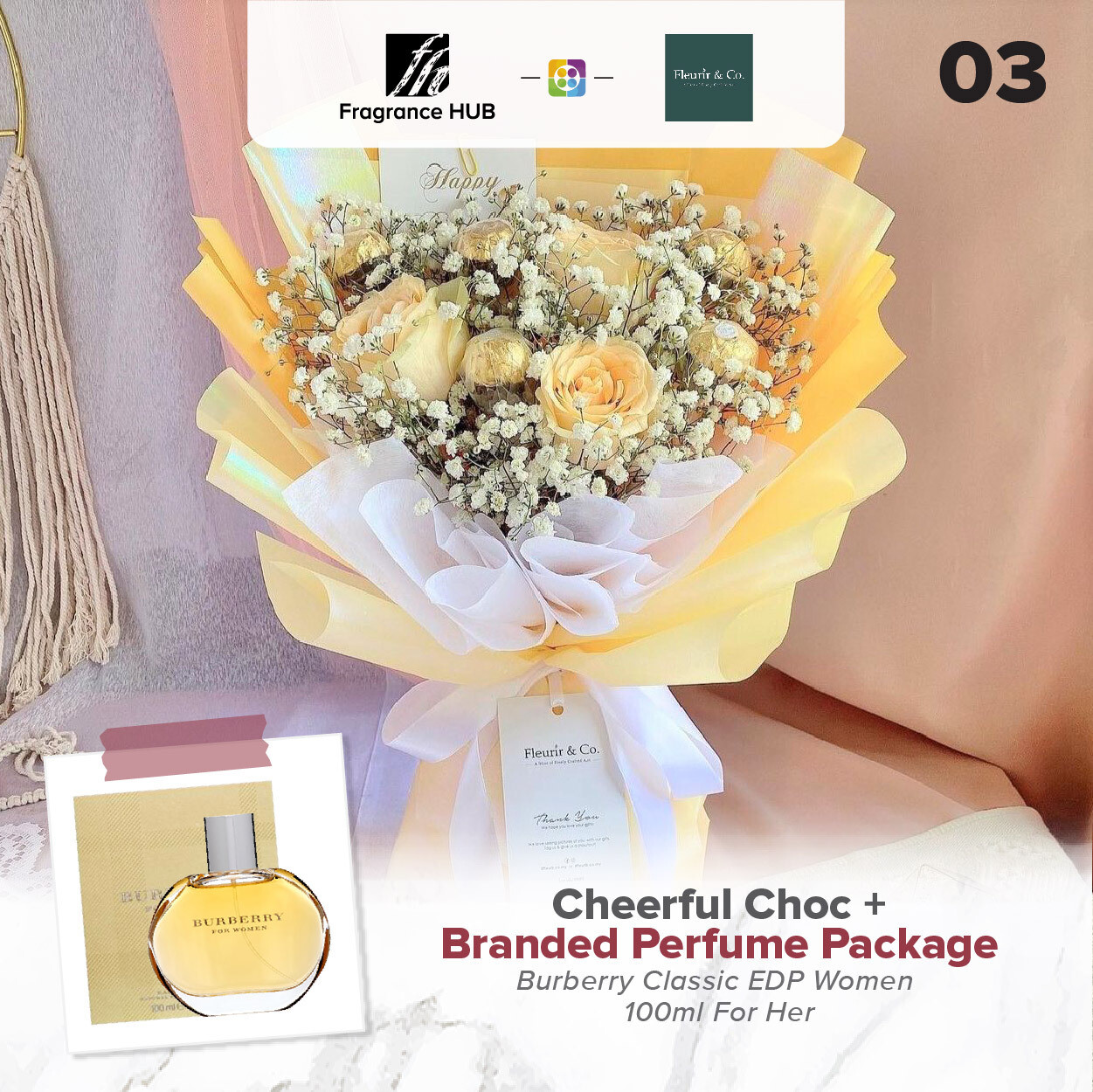 Cheerful Choc + Fragrance Hub Branded Perfume (By: Fleurir &amp; Co from Kuching)
