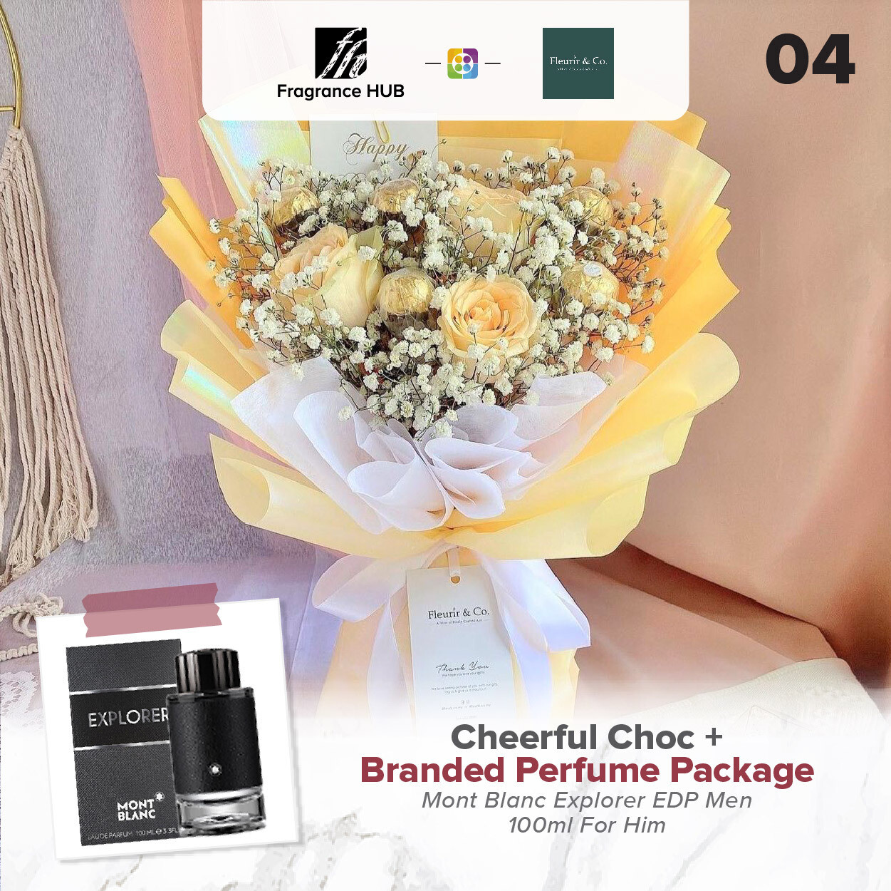 Cheerful Choc + Fragrance Hub Branded Perfume (By: Fleurir &amp; Co from Kuching)