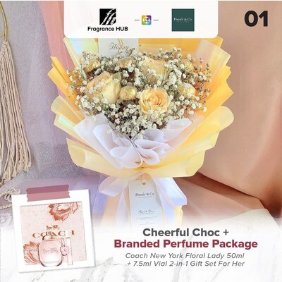 Cheerful Choc + Fragrance Hub Branded Perfume (By: Fleurir &amp; Co from Kuching)