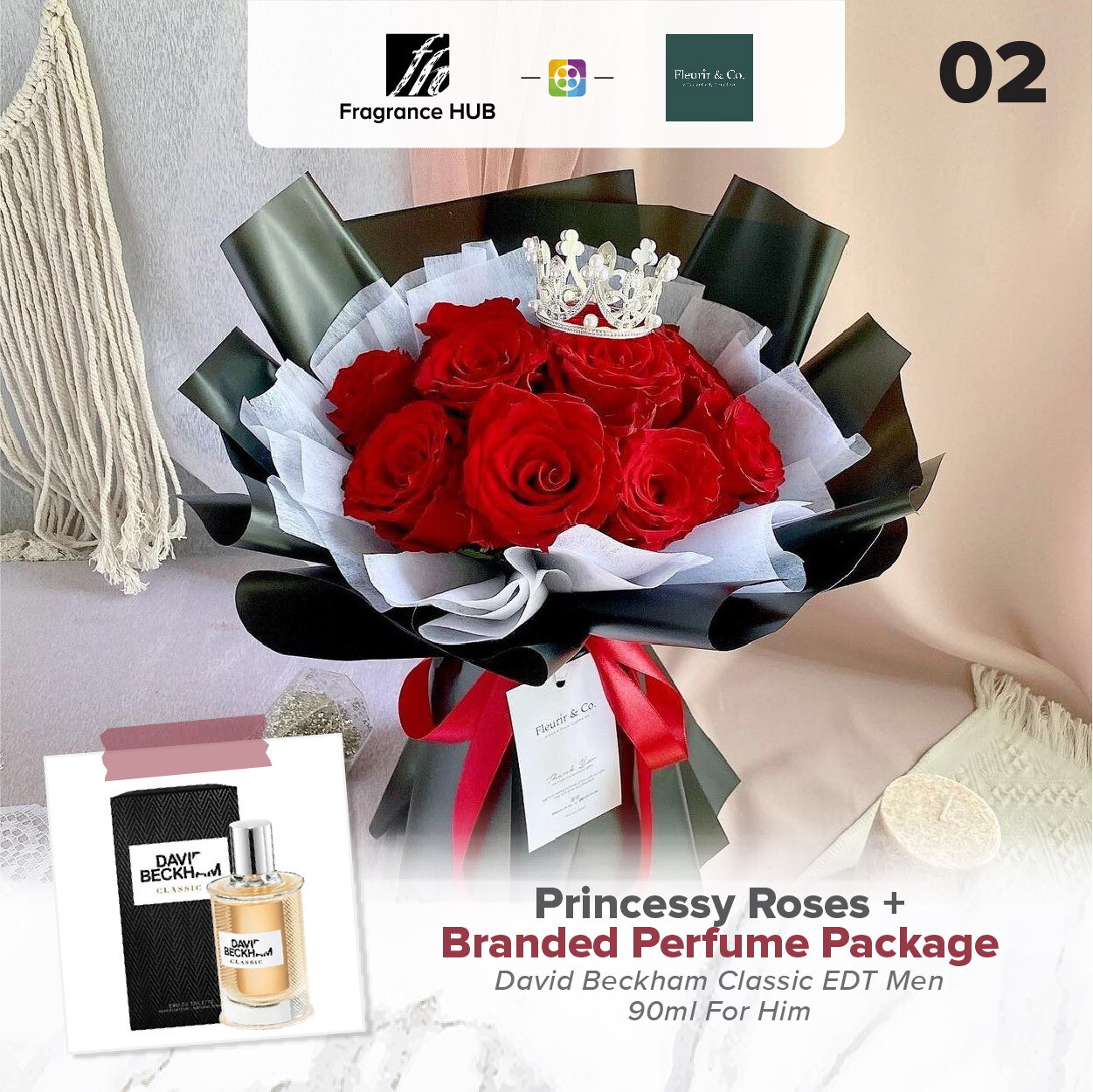 Princessy Roses + Fragrance Hub Branded Perfume (By: Fleurir &amp; Co from Kuching)