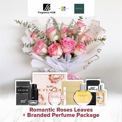 Romantic Roses Leaves + Fragrance Hub Branded Perfume (By: Fleurir &amp; Co from Kuching)