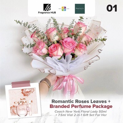 Romantic Roses Leaves + Fragrance Hub Branded Perfume (By: Fleurir &amp; Co from Kuching)