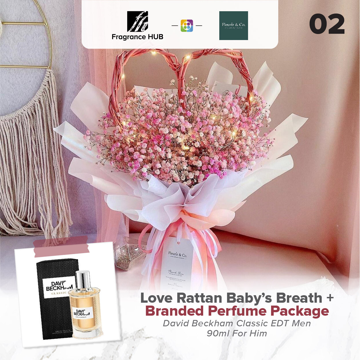 Love Rattan Baby’s Breath+ Fragrance Hub Branded Perfume (By: Fleurir &amp; Co from Kuching)