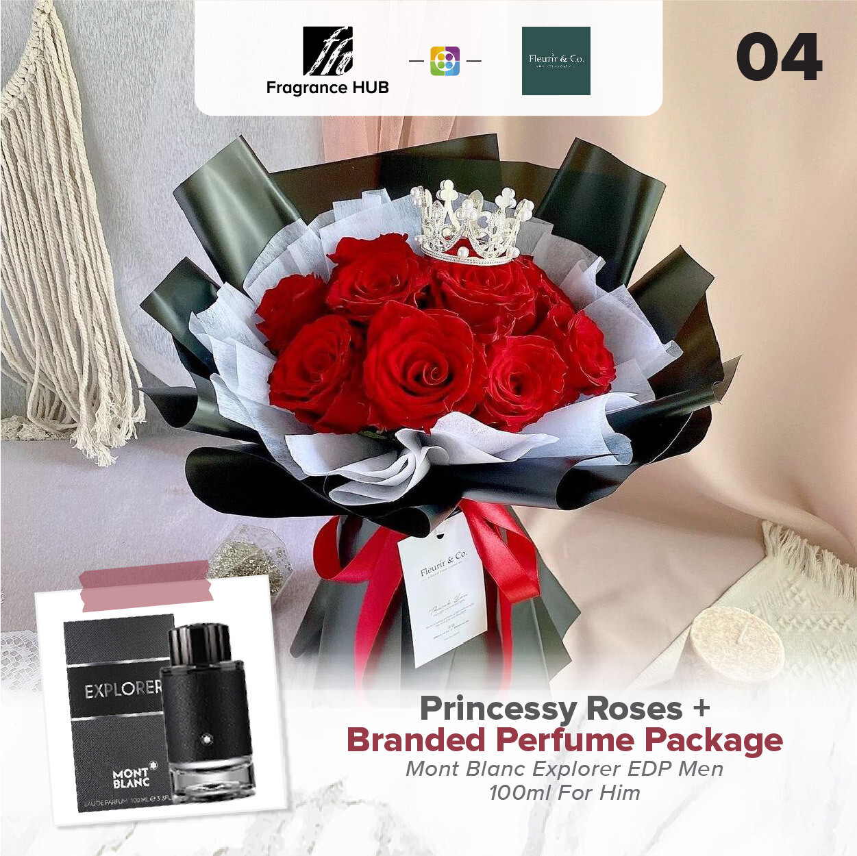 Princessy Roses + Fragrance Hub Branded Perfume (By: Fleurir &amp; Co from Kuching)